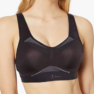 Champion Women’s Black Motion Control Underwire Sports Bra Long Line 38DD XL